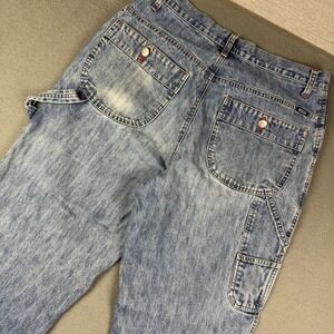 Vintage Y2K Gasoline‎ Jeans Cargo Womens Size 32x32 Carpenter Cargo Pants Blue